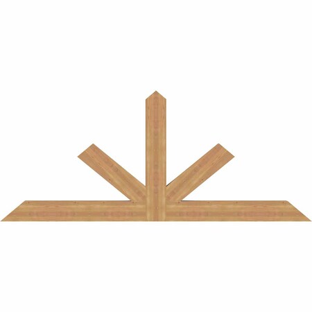 Ekena Millwork Saratoga Timber Gable Bracket, Western Red Cedar, 84"W x 35"H x 3 1/2"D x 5 1/2"F, 10/12 Pitch GBW084X35X0406SAR00SWR